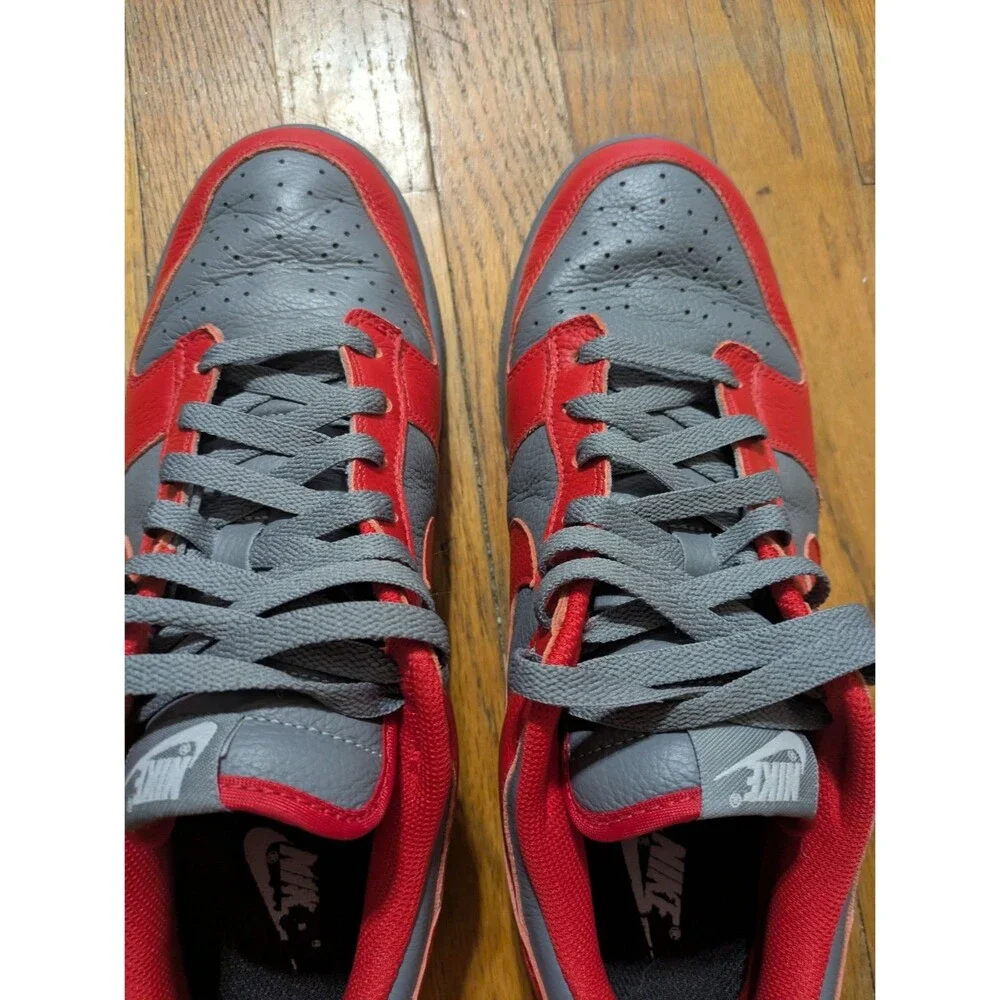 Nike Low Dunk By You Red And Gray Custom Mens Size 12 FN0569900